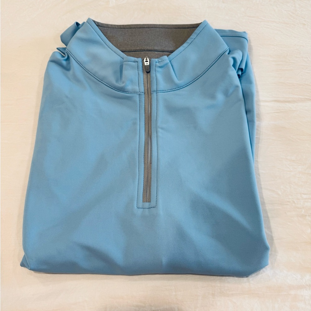NWT Peter Millar Blue Quarter-Zip Pullover